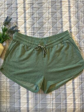 H&M Basic Green Drawstring Lounge Shorts Size Medium